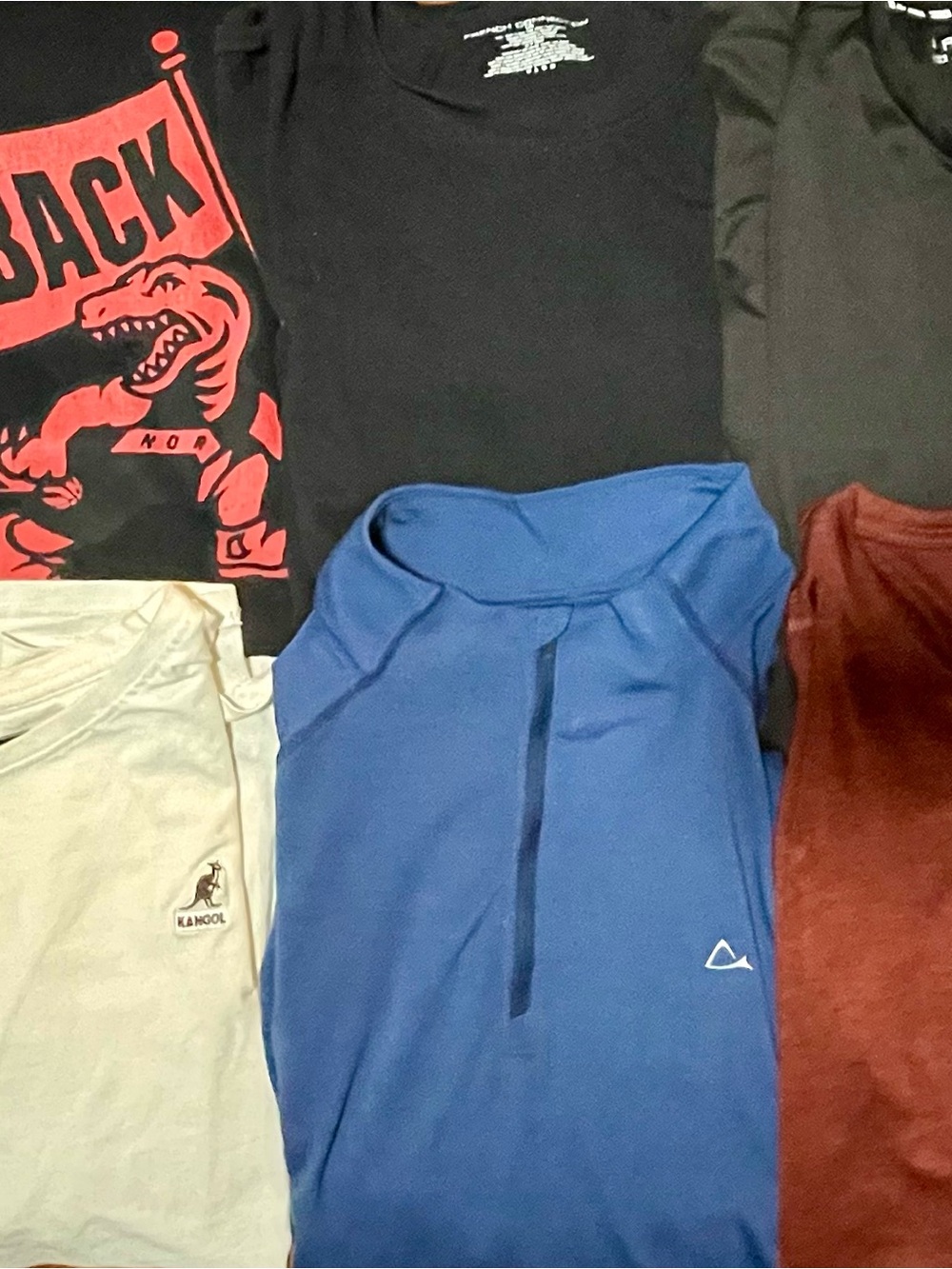 Lot of 6 Men’s Tops (L/XL) – Paradox, Kangol, Projeck Raw, Raptors Activewear